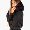 CROPPED REBORN BLACK HOODED SWEATER - Great I Am