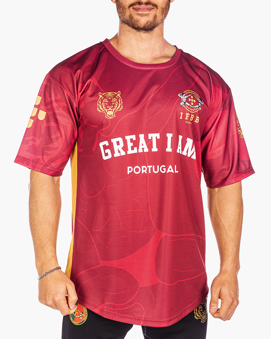 AMERICAN JERSEY IFBB PORTUGAL RED - Great I Am