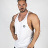 basic white armhole for bodybuilding training and walks on the beach