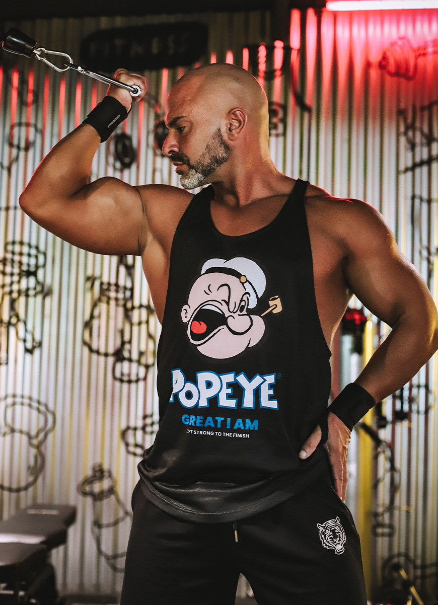 POPEYE LIFT STRONG BLACK THIN STRAP COVERAGE - Great I Am