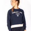 CAMISOLA CROPPED PARIS NAVY - Great I Am