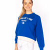 CROPPED PARIS ROYAL BLUE SWEATER - Great I Am