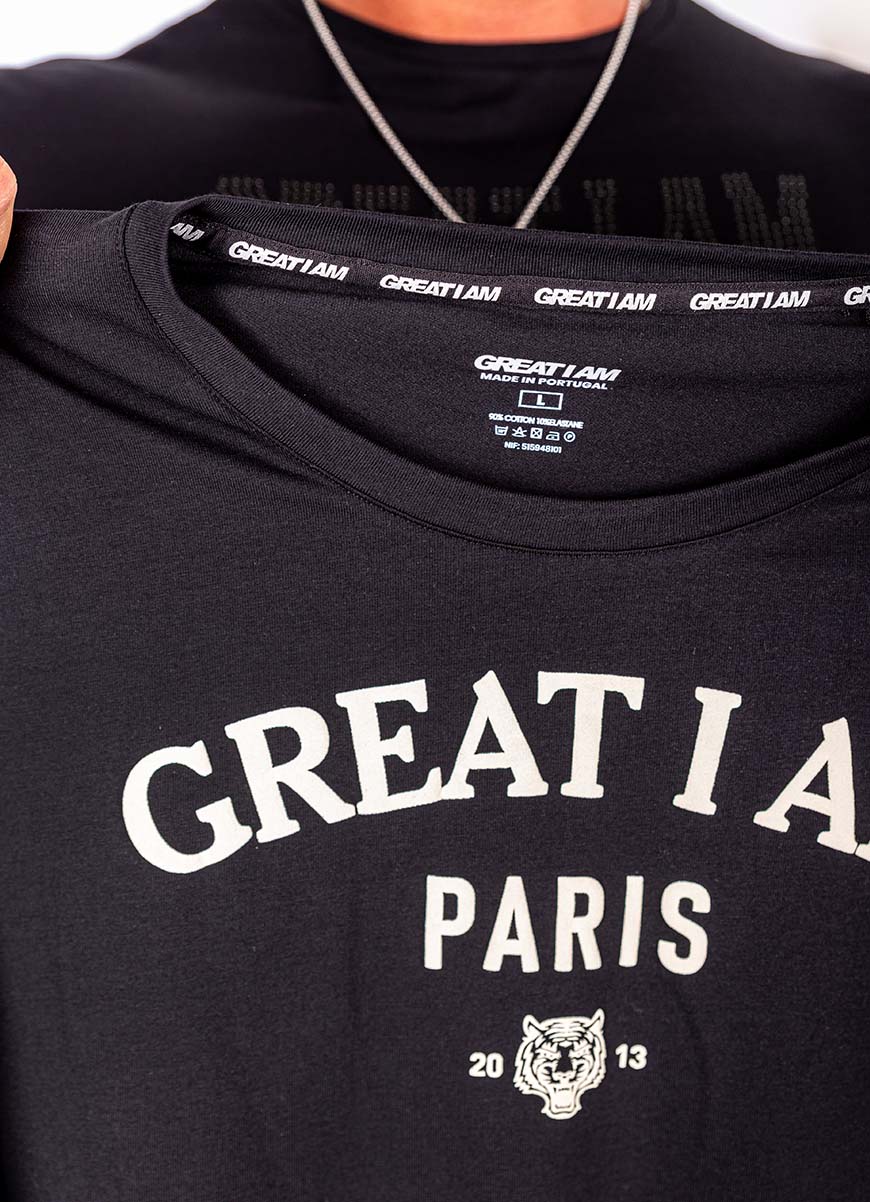 PARIS BLACK T-SHIRT - Great I Am