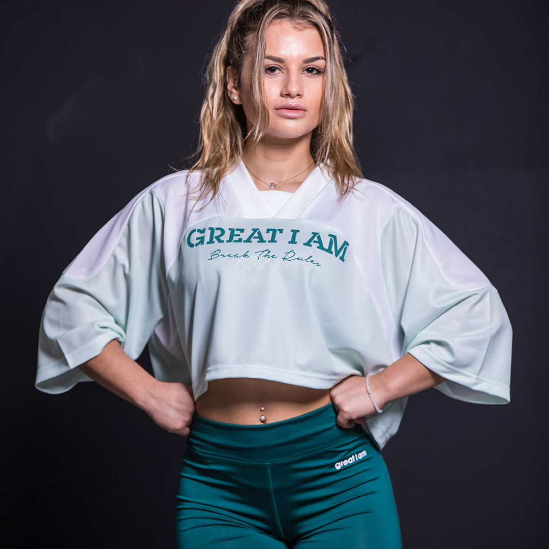 CROPTOP OVERSIZED BREAK THE RULES - Great I Am