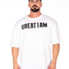 T-SHIRT OVERSIZED CONQUER WHITE - Great I Am