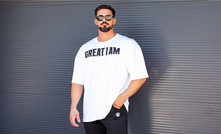 T-SHIRT OVERSIZED CONQUER WHITE - Great I Am