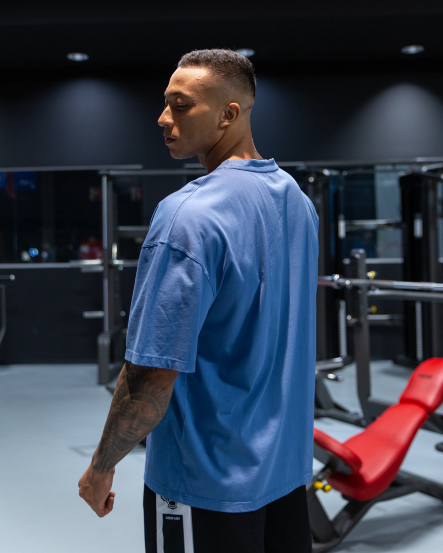 GREAT LOGO OVERSIZED T-SHIRT BLUE - Great I Am
