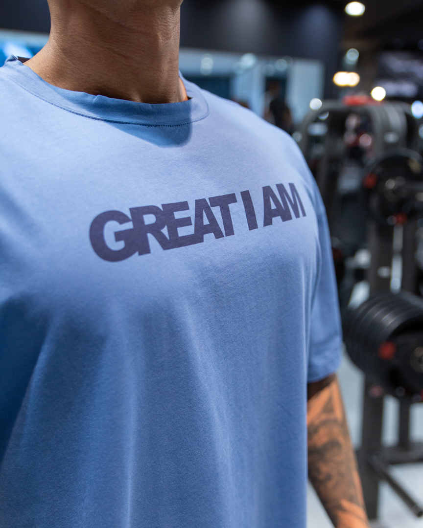 GREAT LOGO OVERSIZED T-SHIRT BLUE - Great I Am