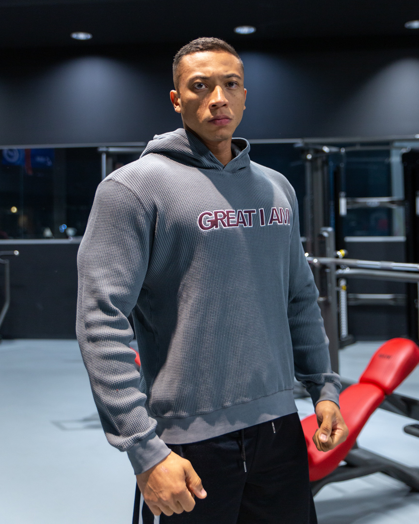HOODIE TEXTURED GREY - Great I Am