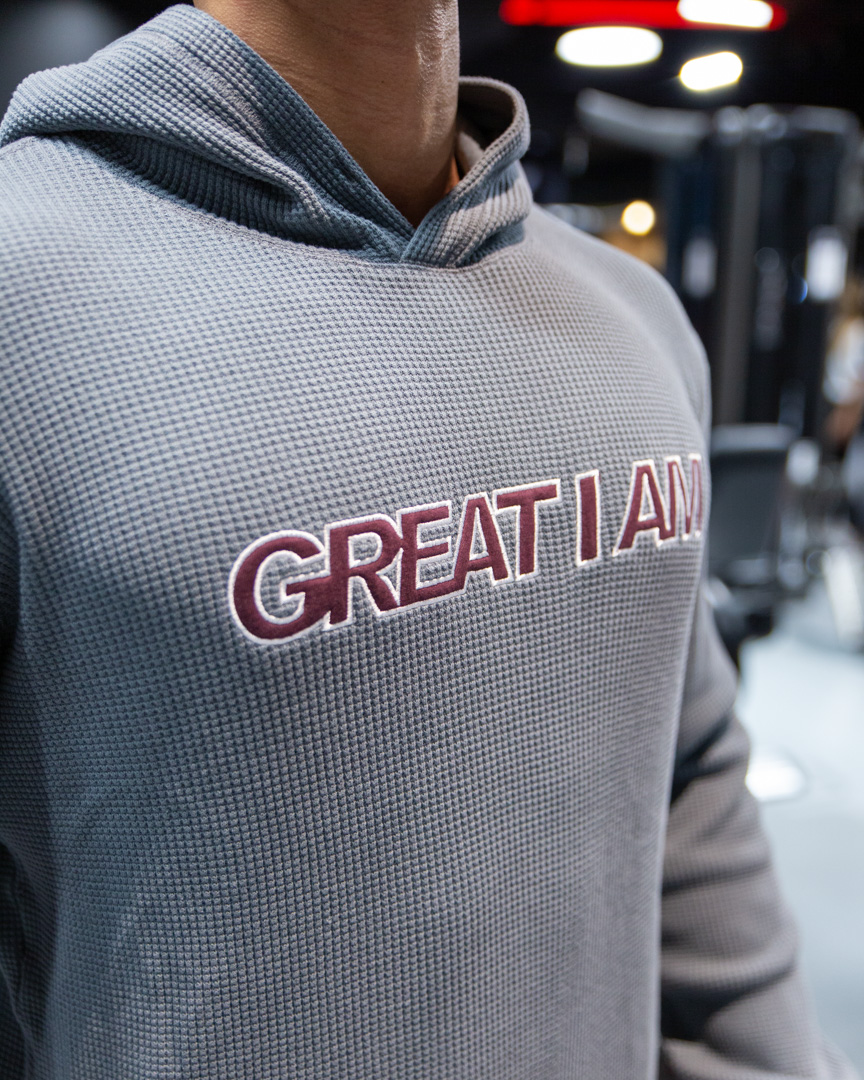 HOODIE TEXTURED GREY - Great I Am