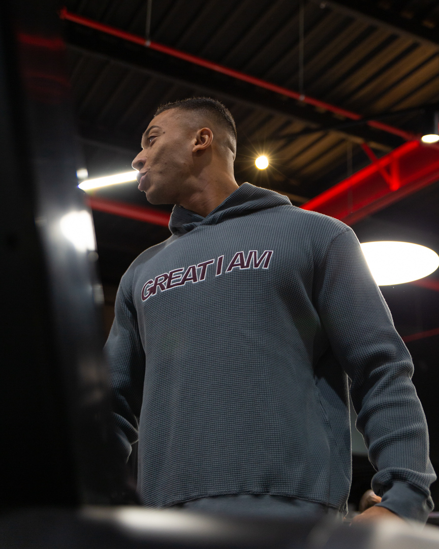 HOODIE TEXTURED GREY - Great I Am