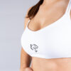 V-FRAME SPORTS BRA LOGO WHITE - Great I Am