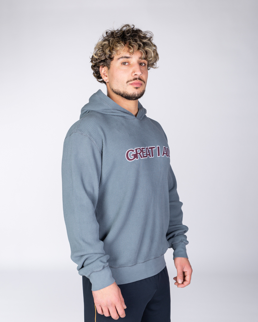 HOODIE TEXTURED GREY - Great I Am