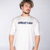 GREAT LOGO OVERSIZED T-SHIRT BEGE - Great I Am