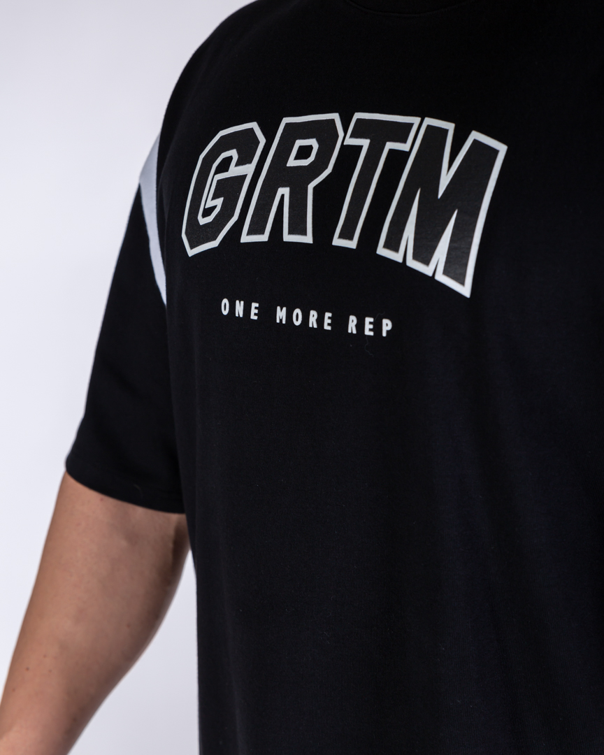 OVERSIZED BASEBALL T-SHIRT GRTM BLACK - Great I Am