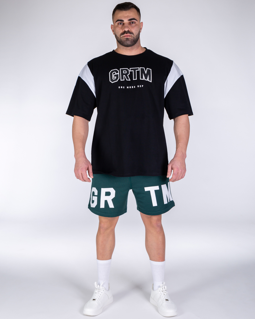 OVERSIZED BASEBALL T-SHIRT GRTM BLACK - Great I Am