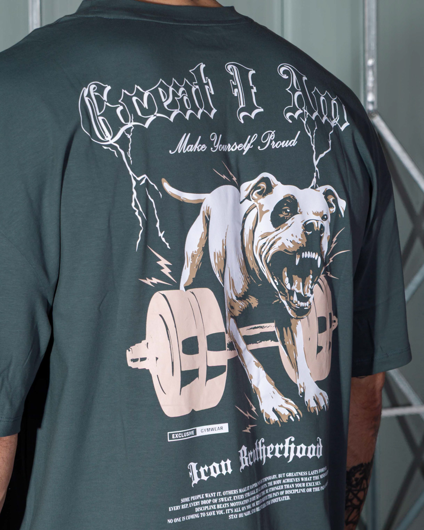 OVERSIZED T-SHIRT PITBULL GREY - Great I Am