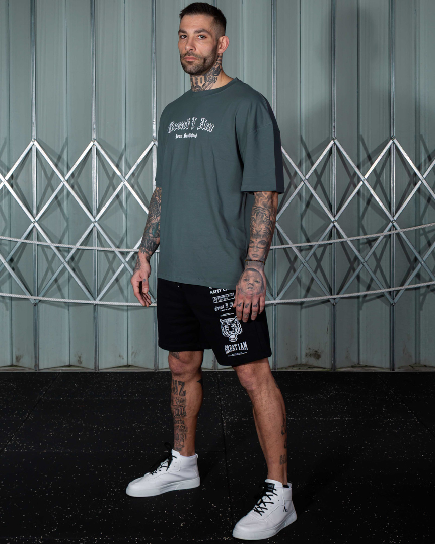 OVERSIZED T-SHIRT PITBULL GREY - Great I Am