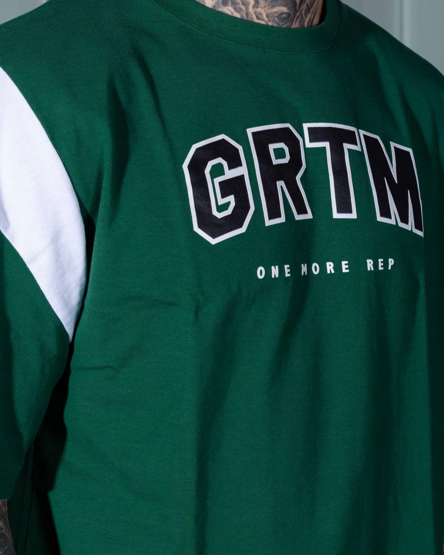 OVERSIZED BASEBALL T-SHIRT GRTM GREEN - Great I Am
