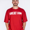 OVERSIZED T-SHIRT CONQUER RED - Great I Am