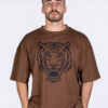 OVERSIZED T-SHIRT TIGER ESSENTIAL BROWN - Great I Am