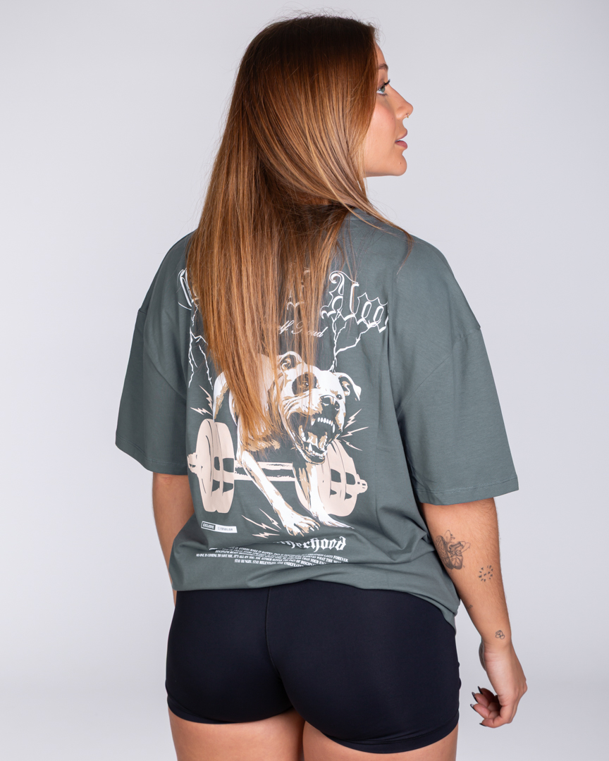 OVERSIZED T-SHIRT PITBULL GREY - Great I Am