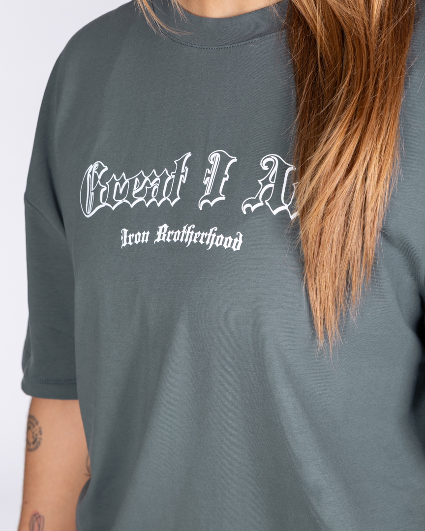 OVERSIZED T-SHIRT PITBULL GREY - Great I Am