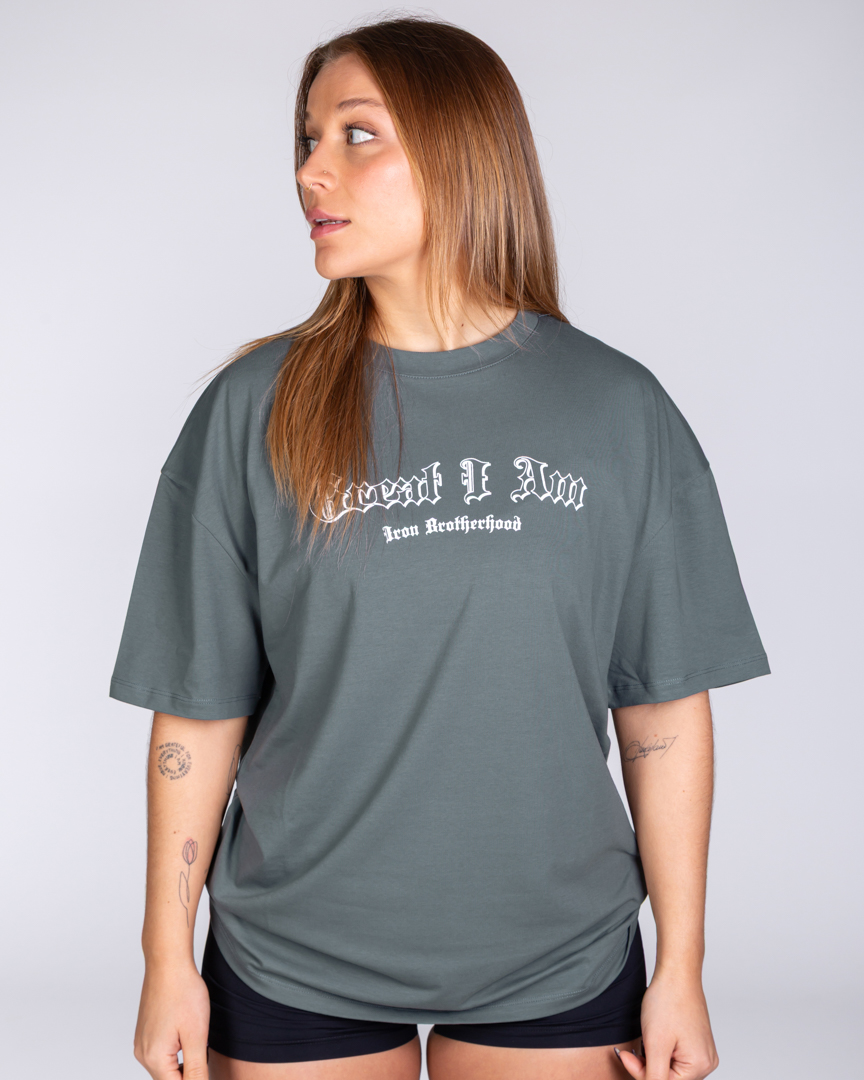 OVERSIZED T-SHIRT PITBULL GREY - Great I Am