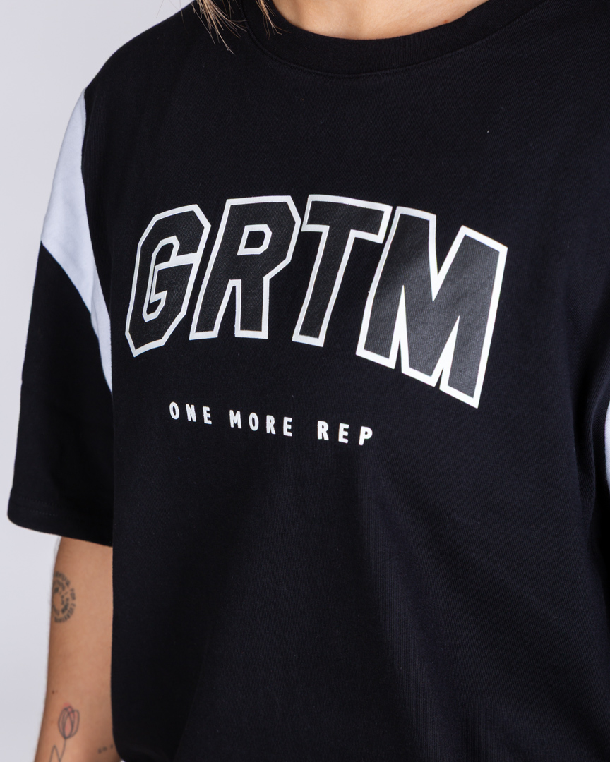 OVERSIZED BASEBALL T-SHIRT GRTM BLACK - Great I Am