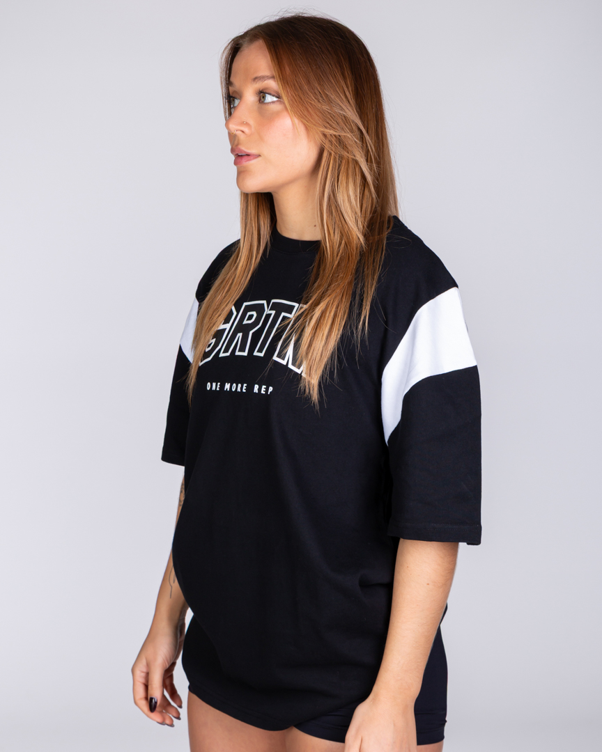 OVERSIZED BASEBALL T-SHIRT GRTM BLACK - Great I Am