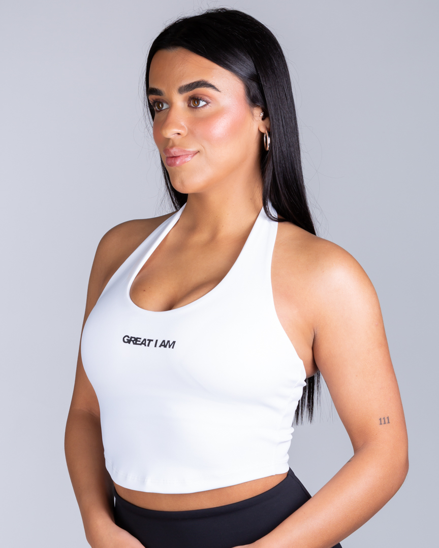 HALTER NECK TOP SOFT CORE FORM WHITE - Great I Am