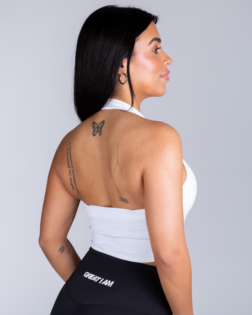 HALTER NECK TOP SOFT CORE FORM WHITE - Great I Am