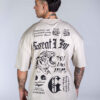 OVERSIZED T-SHIRT GYM SOCIETY BEIGE - Great I Am