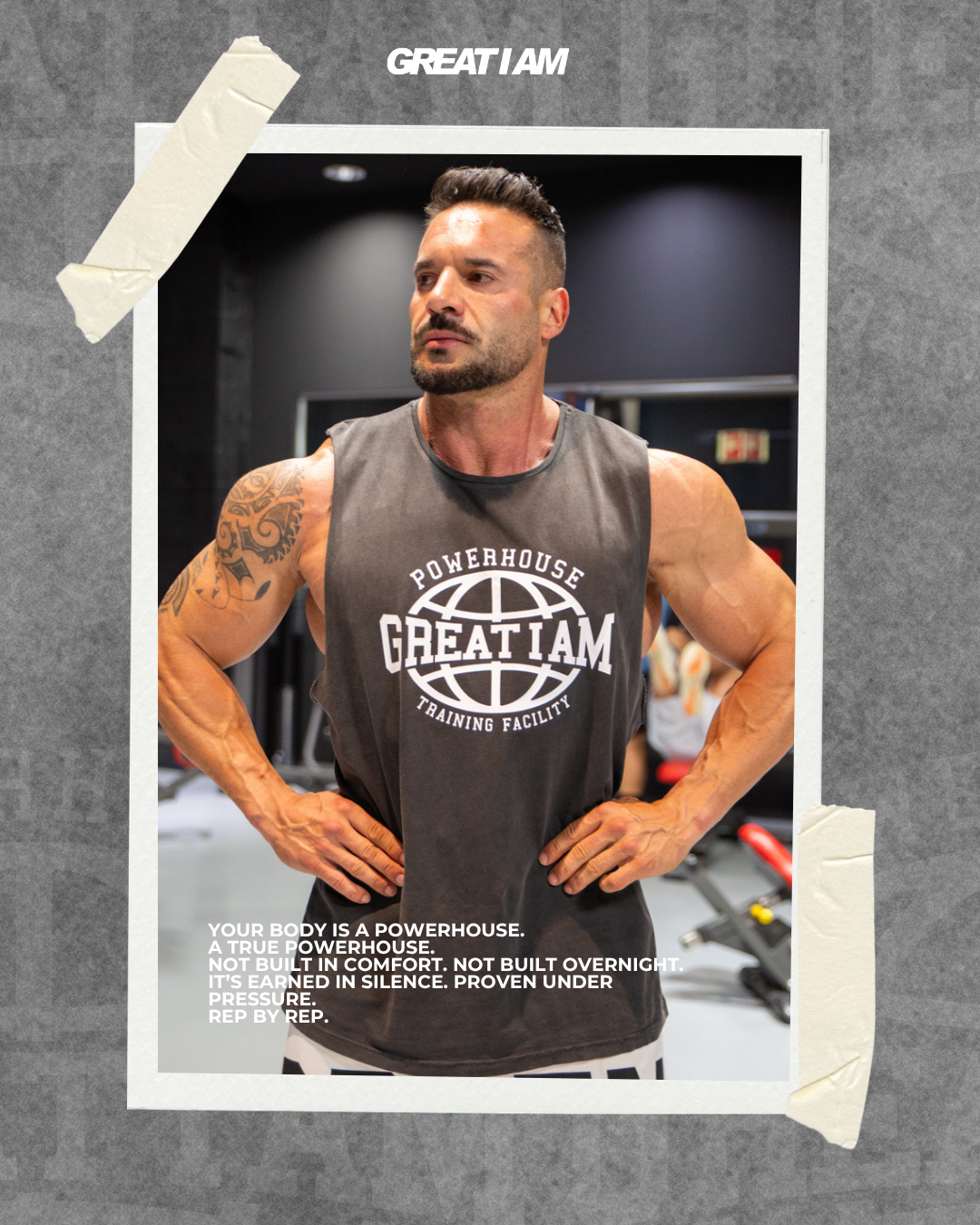 SLEEVELESS POWERHOUSE WASHED - Great I Am