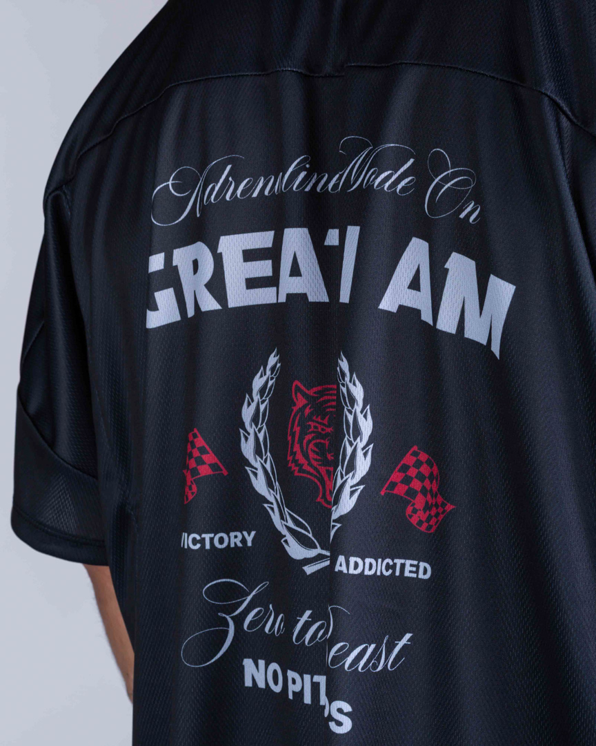 98RACING AMERICAN JERSEY WIDE FIT BLACK - Great I Am