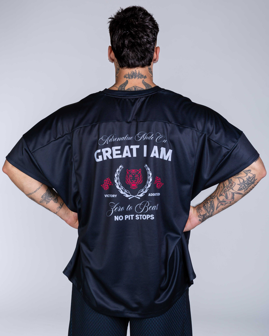 98RACING AMERICAN JERSEY WIDE FIT BLACK - Great I Am