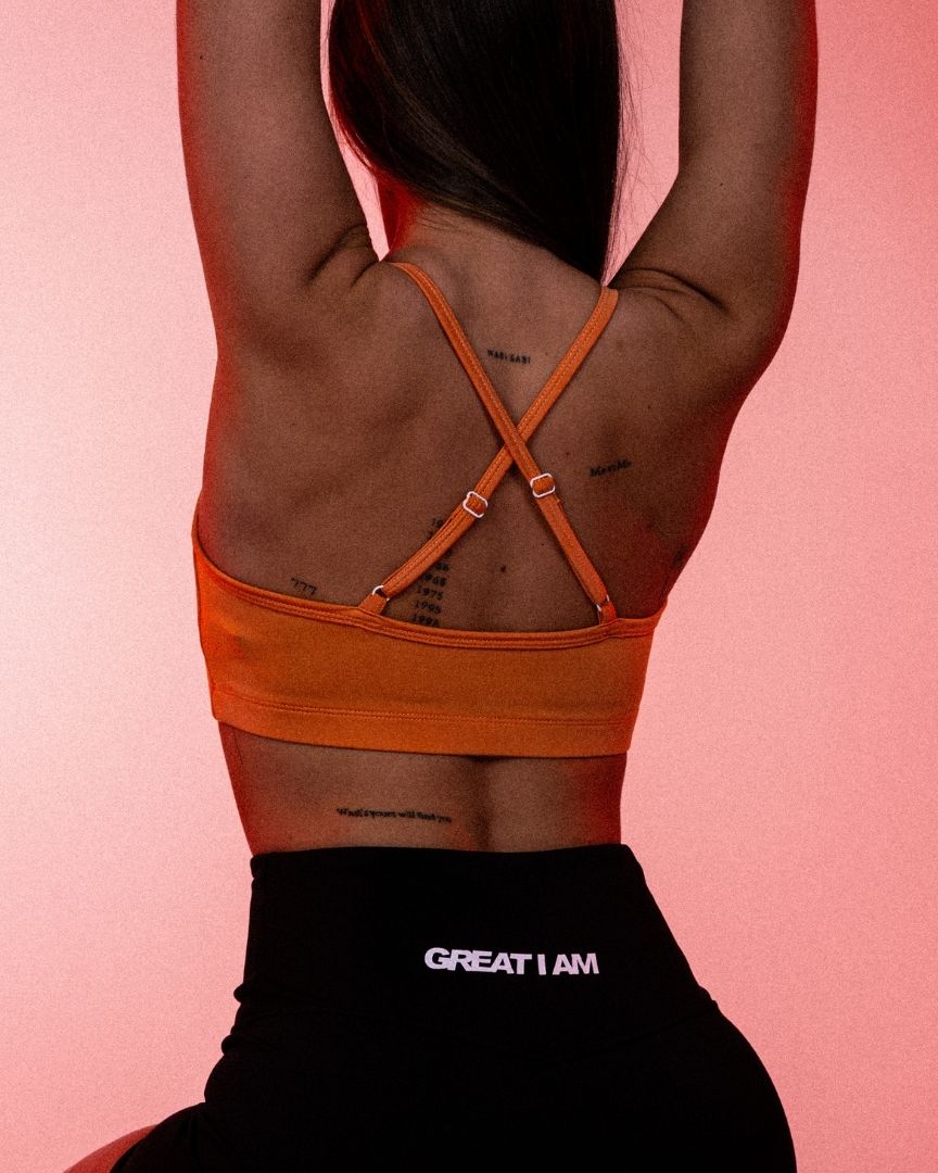 EVERYDAY STRAPPY BRA TIGER ORANGE - Great I Am