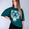 OVERSIZED T-SHIRT TIGER ESSENTIAL GREEN - Great I Am