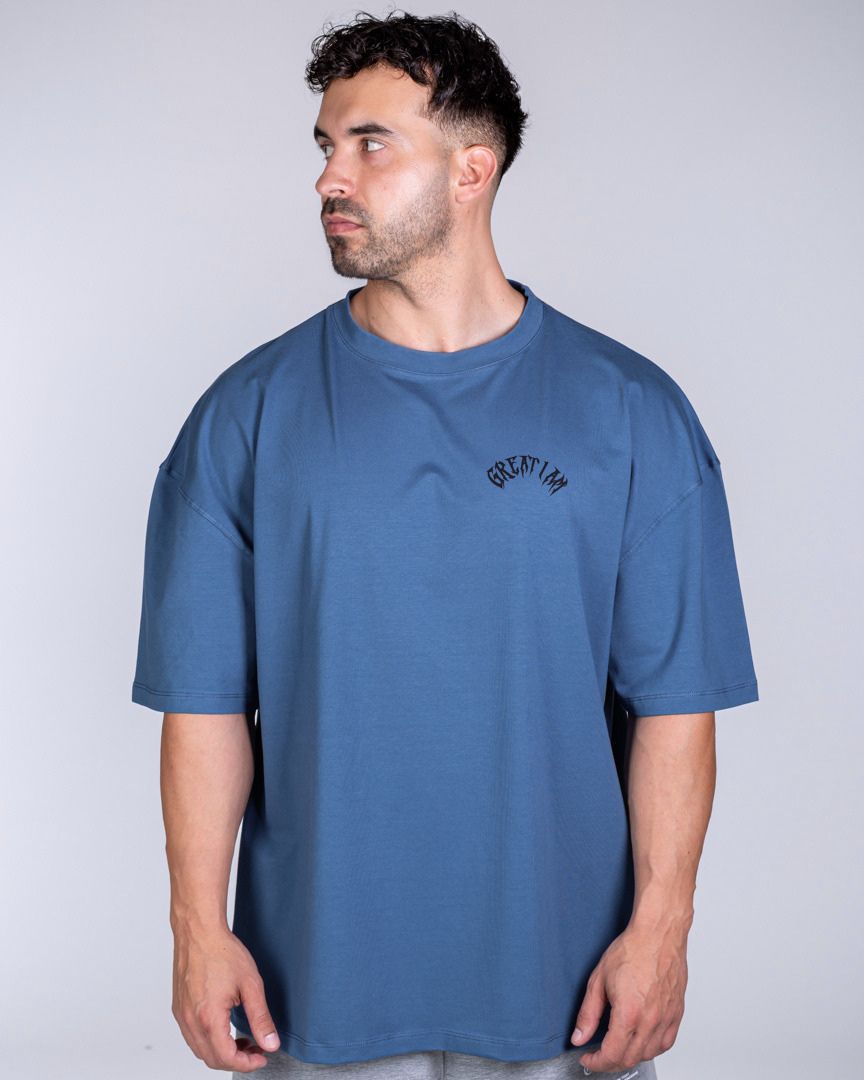 OVERSIZED T-SHIRT EARNED BLUE - Great I Am