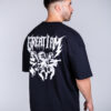 OVERSIZED T-SHIRT IRON ANGEL BLACK - Great I Am