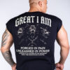 SLEEVELESS T-SHIRT FORGED IN PAIN BLACK - Great I Am