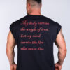 SLEEVELESS T-SHIRT WEIGHT OF IRON BLACK - Great I Am