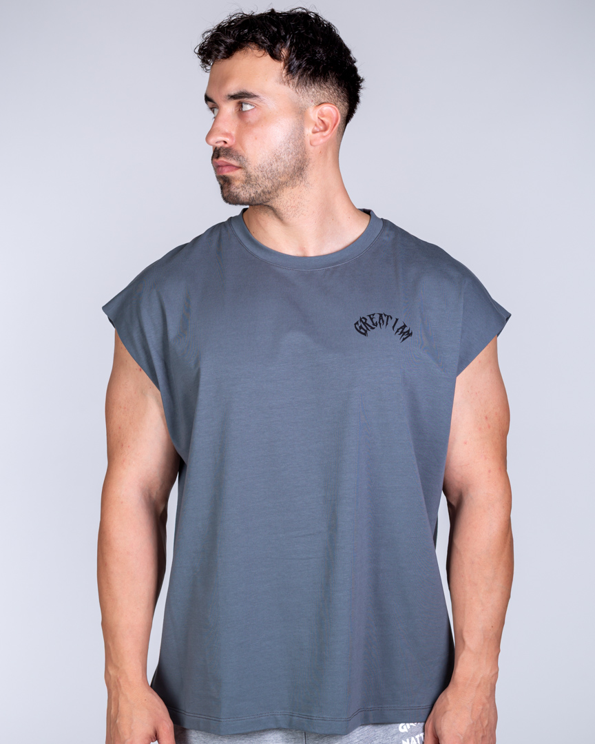 SLEEVELESS T-SHIRT NOT GIVEN GREY - Great I Am