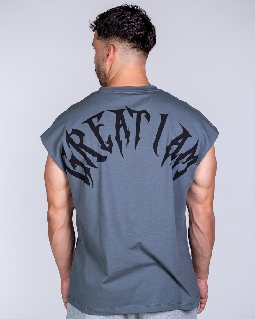 SLEEVELESS T-SHIRT NOT GIVEN GREY - Great I Am