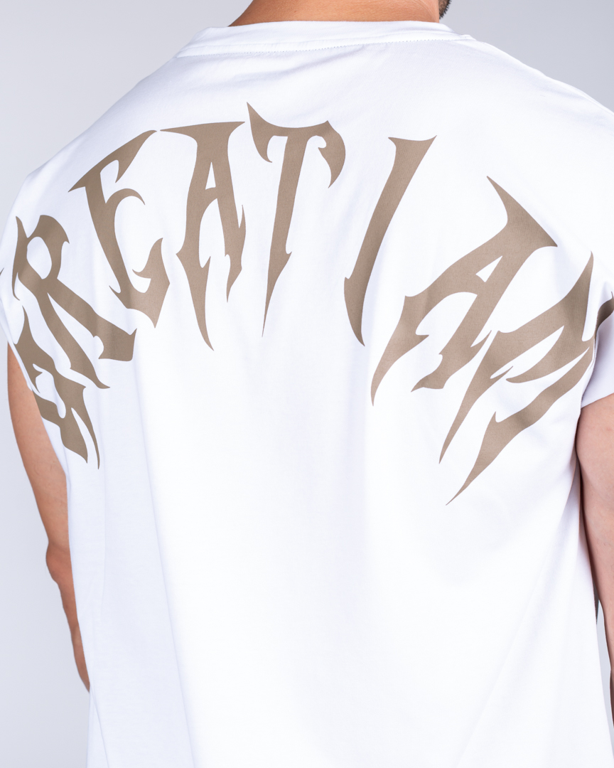 SLEEVELESS T-SHIRT NOT GIVEN WHITE - Great I Am
