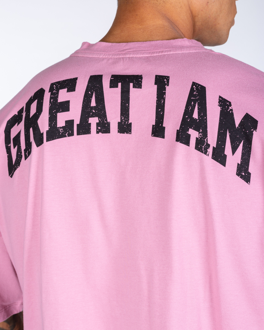 Alternative view of OVERSIZED T-SHIRT GREAT I AM ESSENTIAL PINK