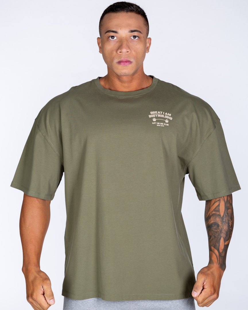 Alternative view of OVERSIZED T-SHIRT BODYBUILDING CLUB GREEN