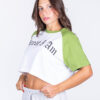 CROPPED T-SHIRT BROTHERHOOD GREEN
