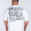 OVERSIZED T-SHIRT BICEPS OVER FEELINGS LIGHT GREY - Great I Am