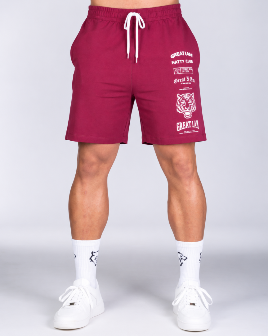 SHORTS BRAND NATION 2.0 BURGUNDY